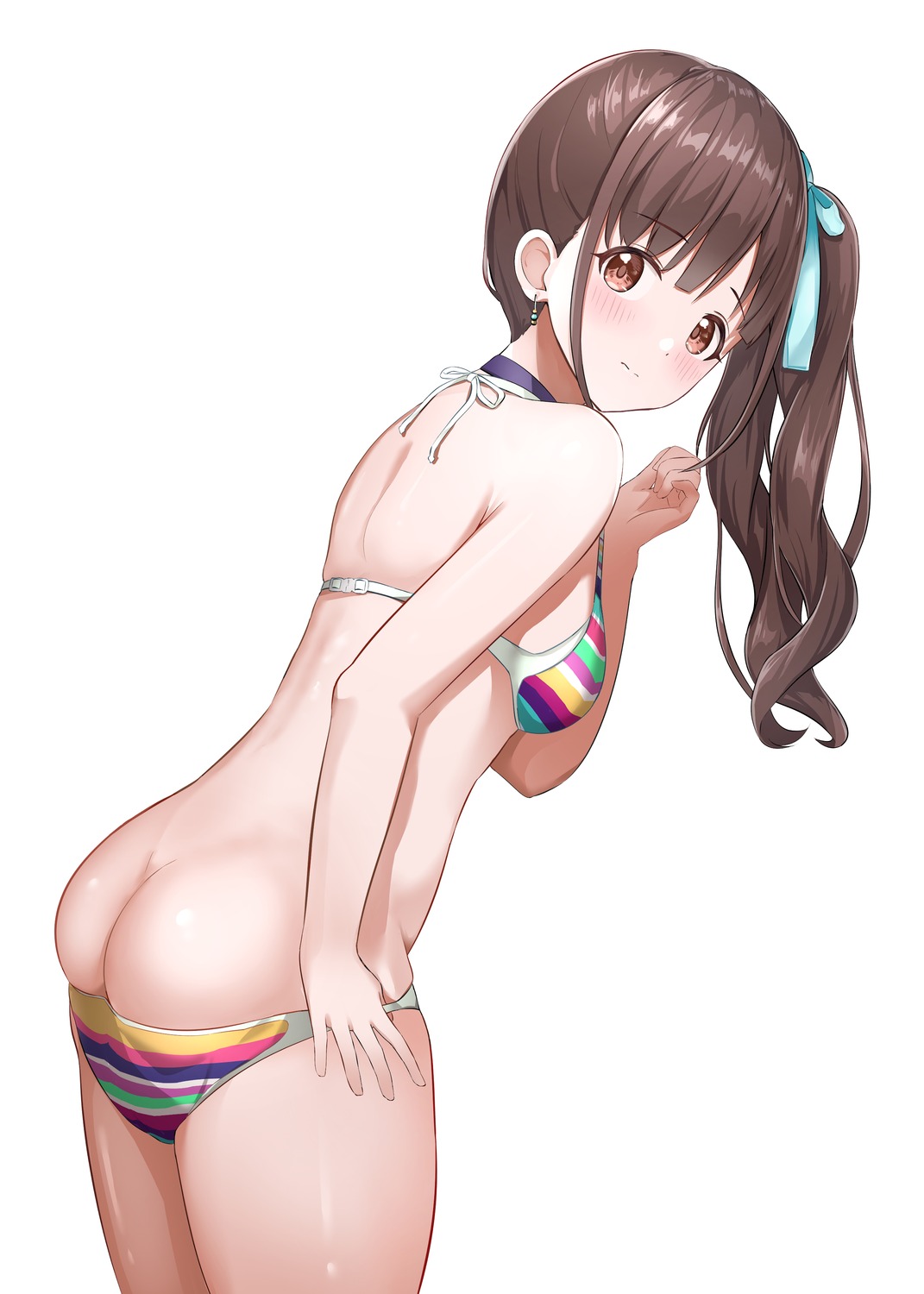 ass bikini mm_(pomeme4) panty_pull sonoda_chiyoko swimsuits the_idolm@ster the_idolm@ster_shiny_colors undressing