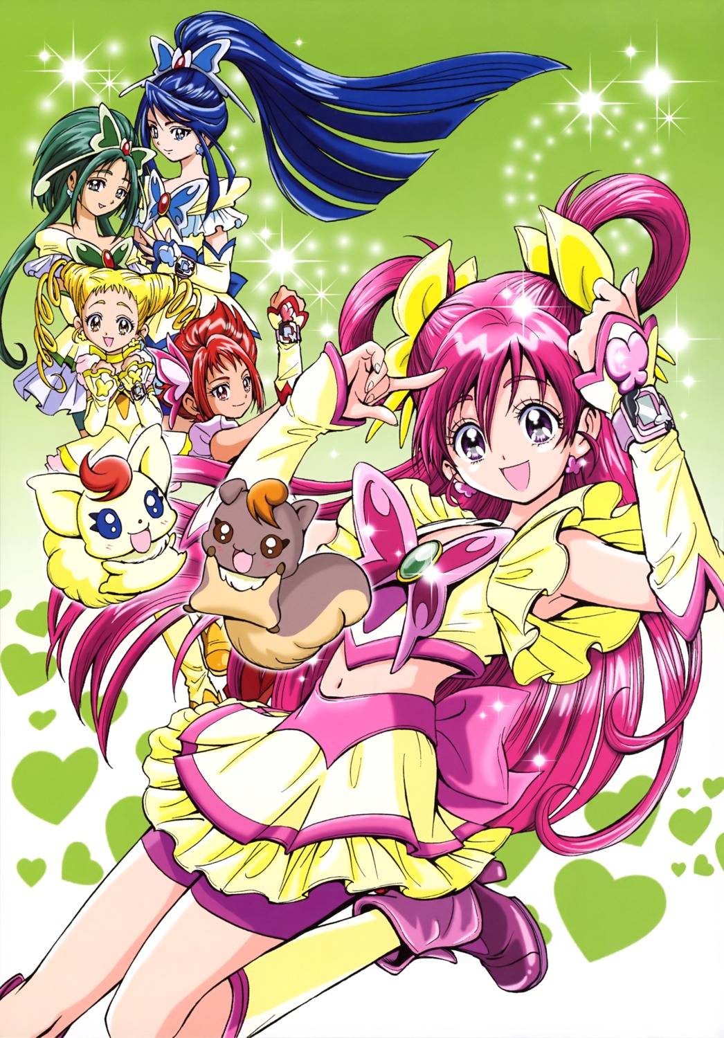 Precure Allstars - Yes! Precure 5 GoGo! - Akimoto Komachi - Kasugano Urara  - Kokoda Kouji - Mimino Kurumi - Minazuki Karen 