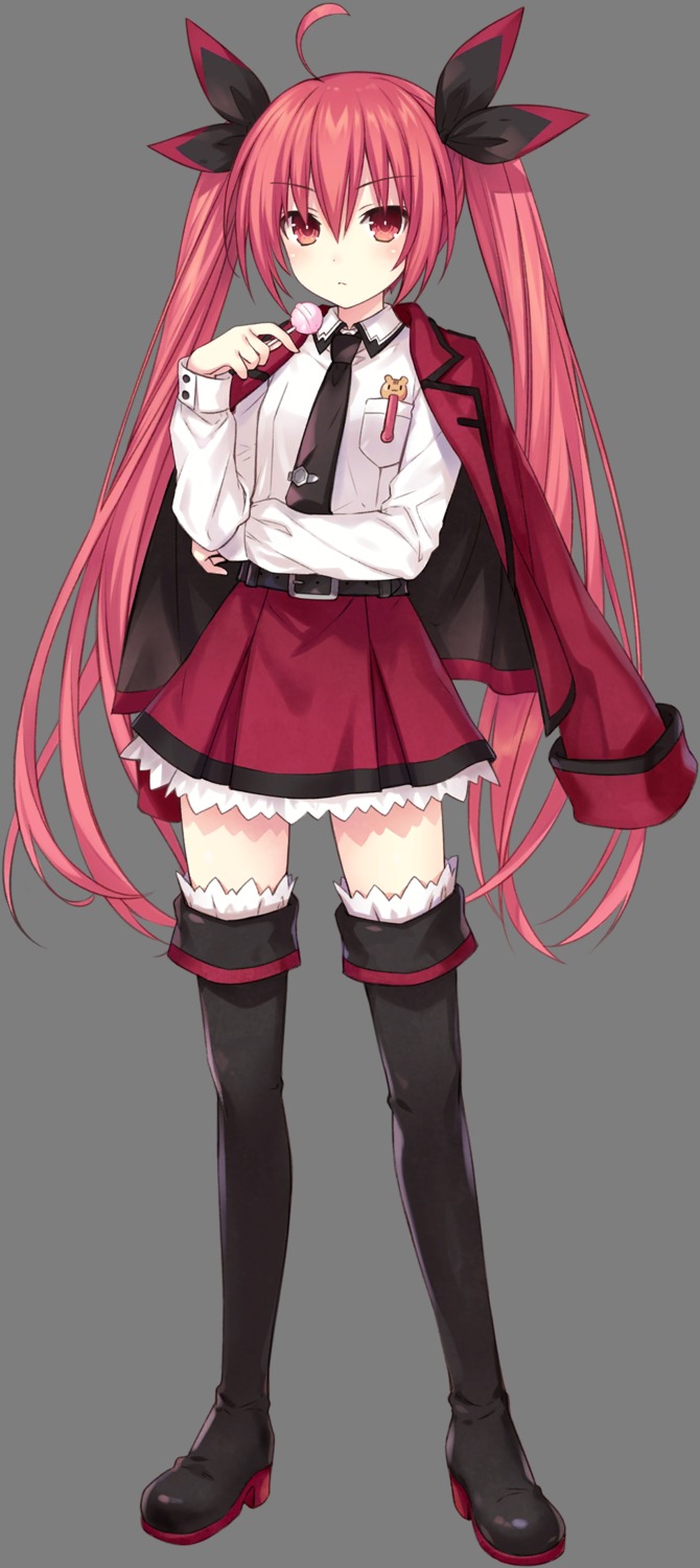 date_a_live itsuka_kotori seifuku thighhighs transparent_png tsunako