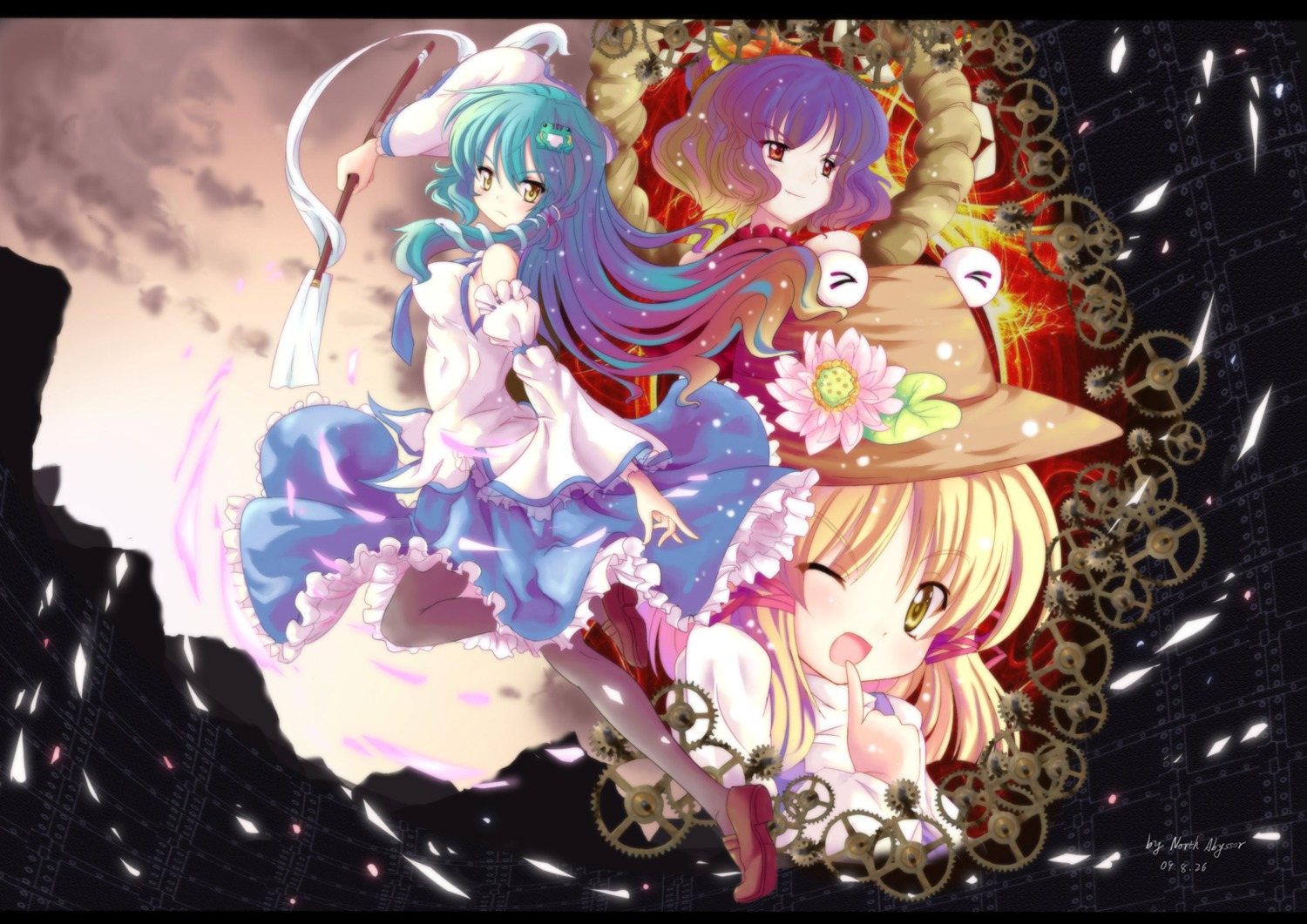 abyss_of_parliament kochiya_sanae moriya_suwako touhou yasaka_kanako