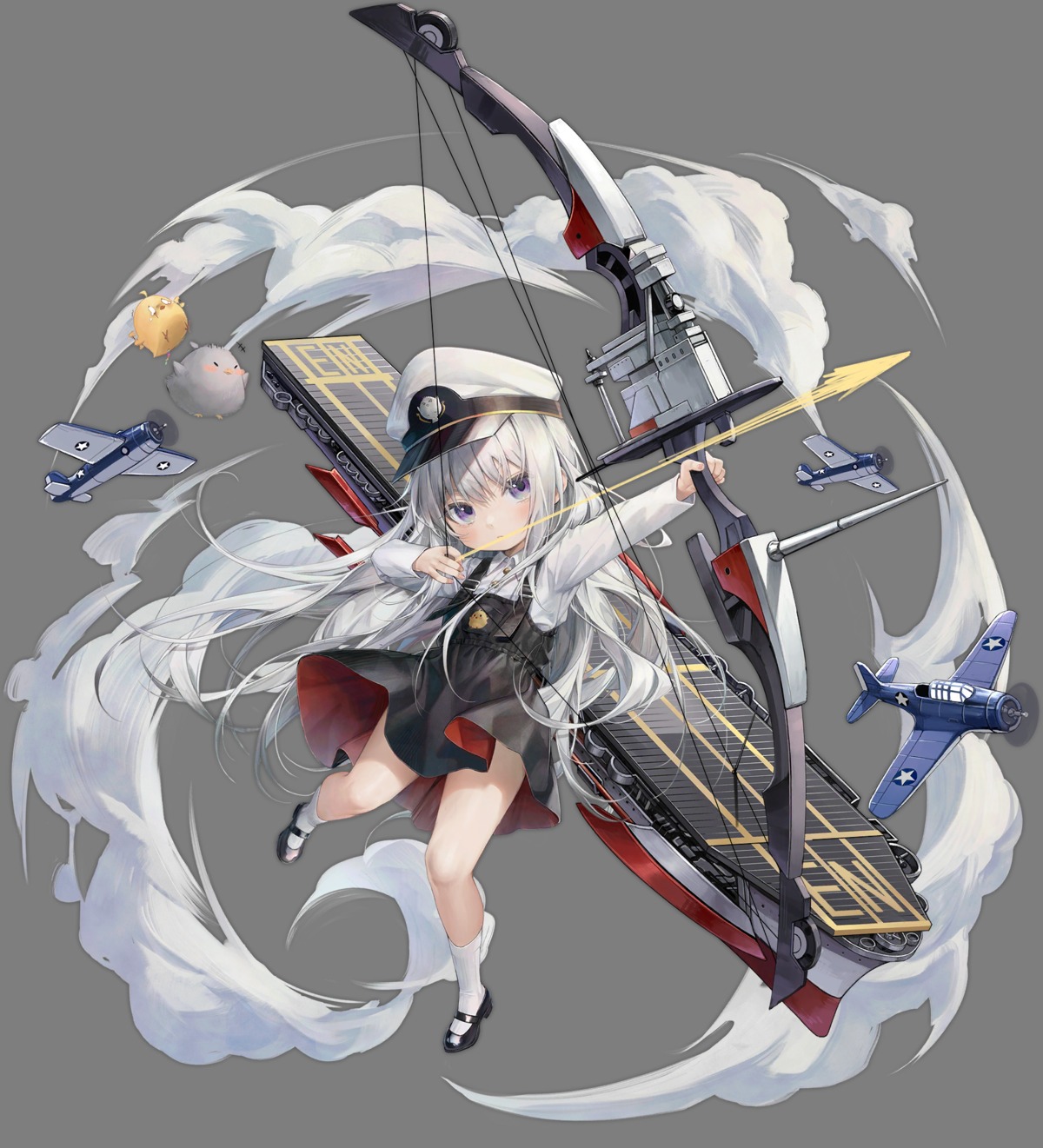 azur_lane douyacai dress enterprise_(azur_lane) heels little_enterprise_(azur_lane) manjuu_(azur_lane) skirt_lift transparent_png weapon