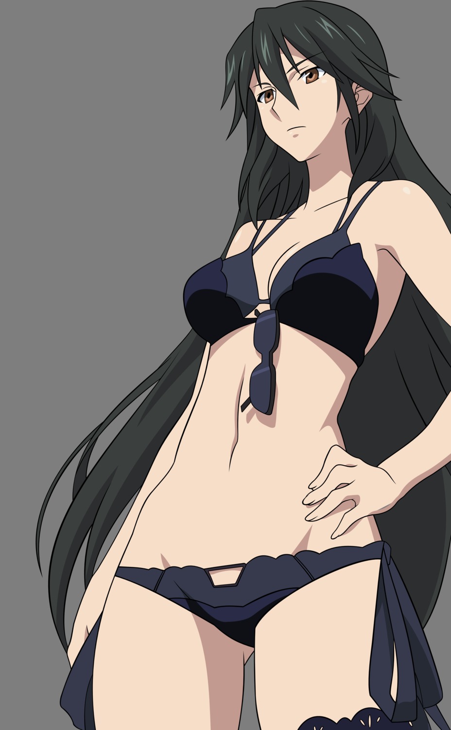 bikini cleavage infinite_stratos orimura_chifuyu swimsuits transparent_png vector_trace