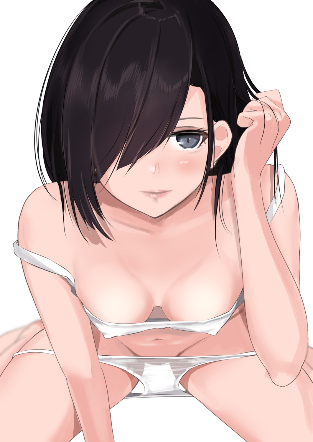 bra cleavage erect_nipples pantsu panty_pull schreibe_shura see_through