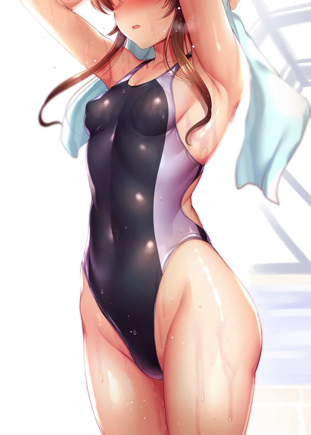 erect_nipples ment swimsuits takamori_aiko the_idolm@ster the_idolm@ster_cinderella_girls wet