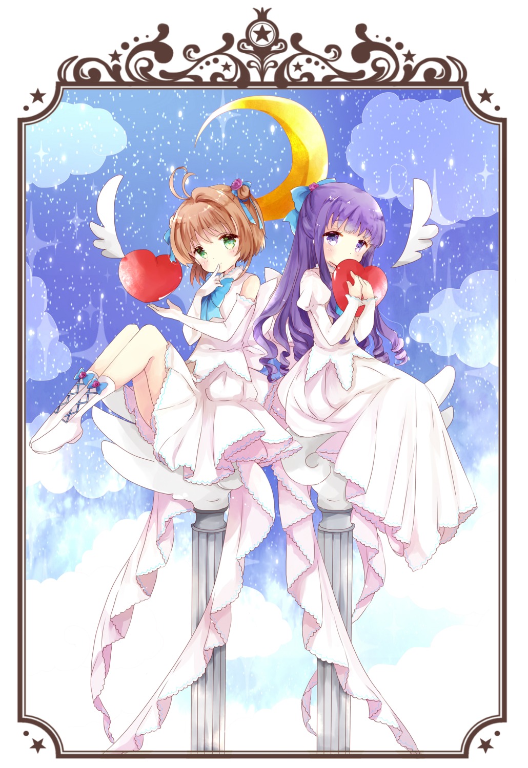 card_captor_sakura daidouji_tomoyo kinomoto_sakura tsukiyo_(skymint)