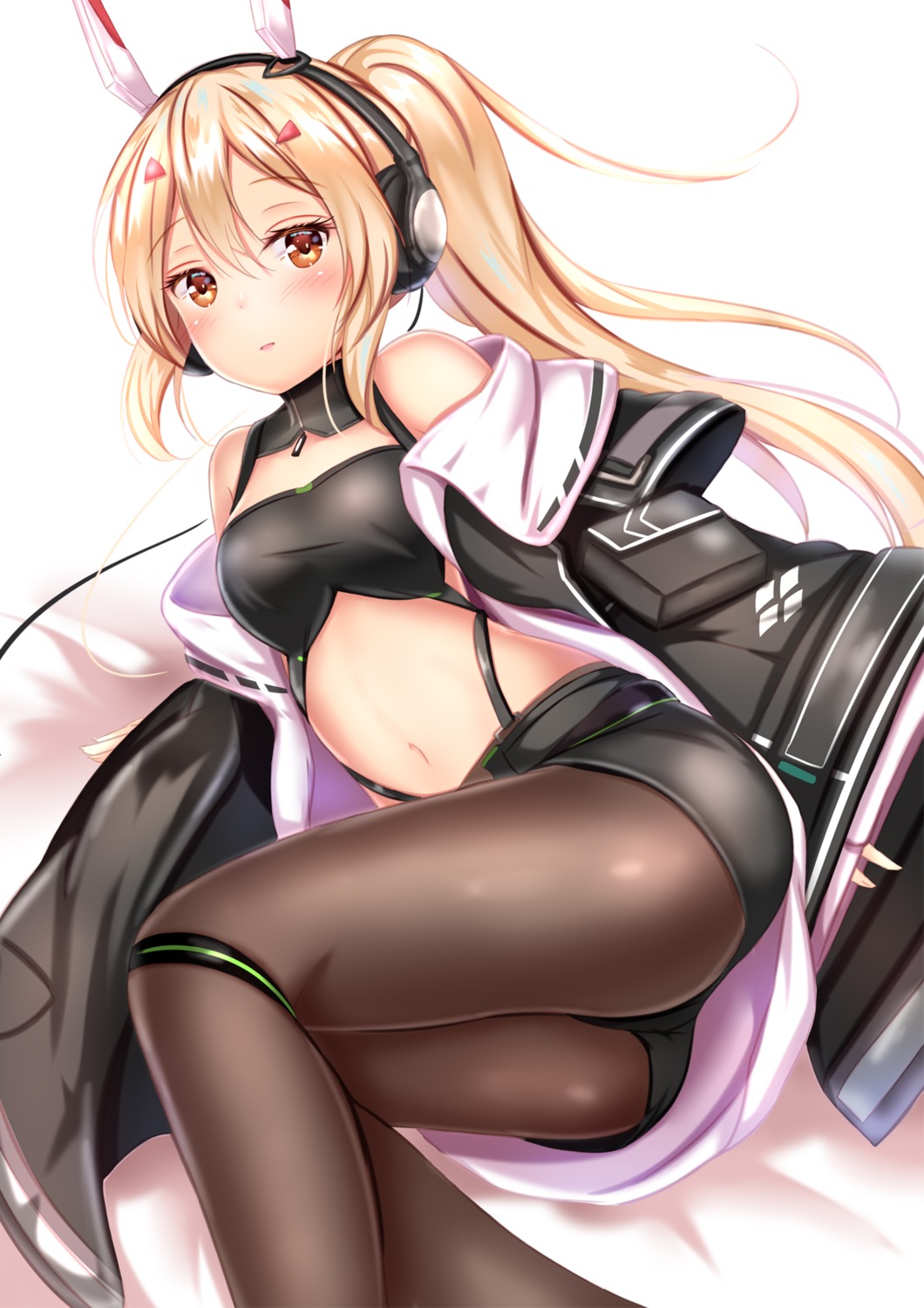 ayanami_(azur_lane) azur_lane headphones pantyhose yuano