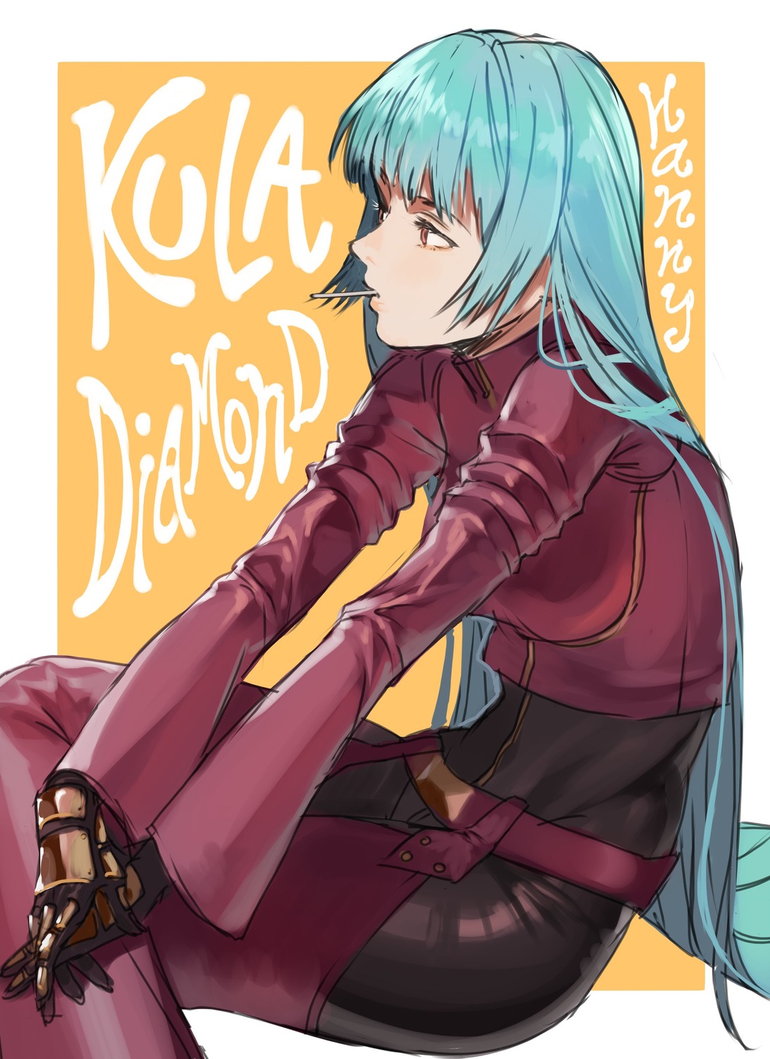 hanny_(uirusu_chan) king_of_fighters kula_diamond sketch smoking