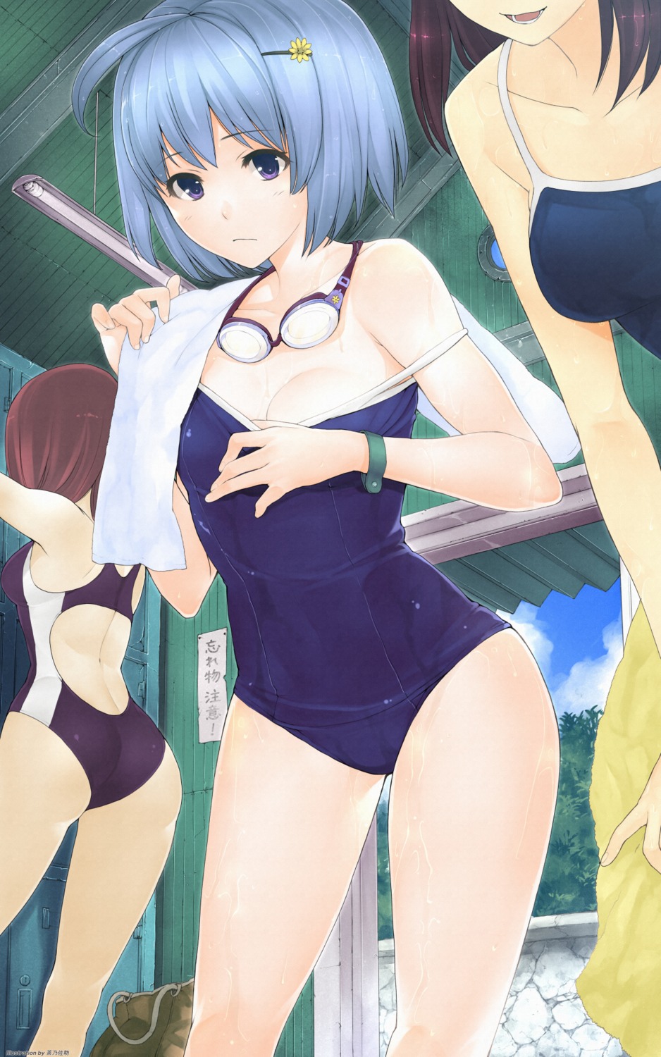 chano_sasuke cleavage school_swimsuit swimsuits