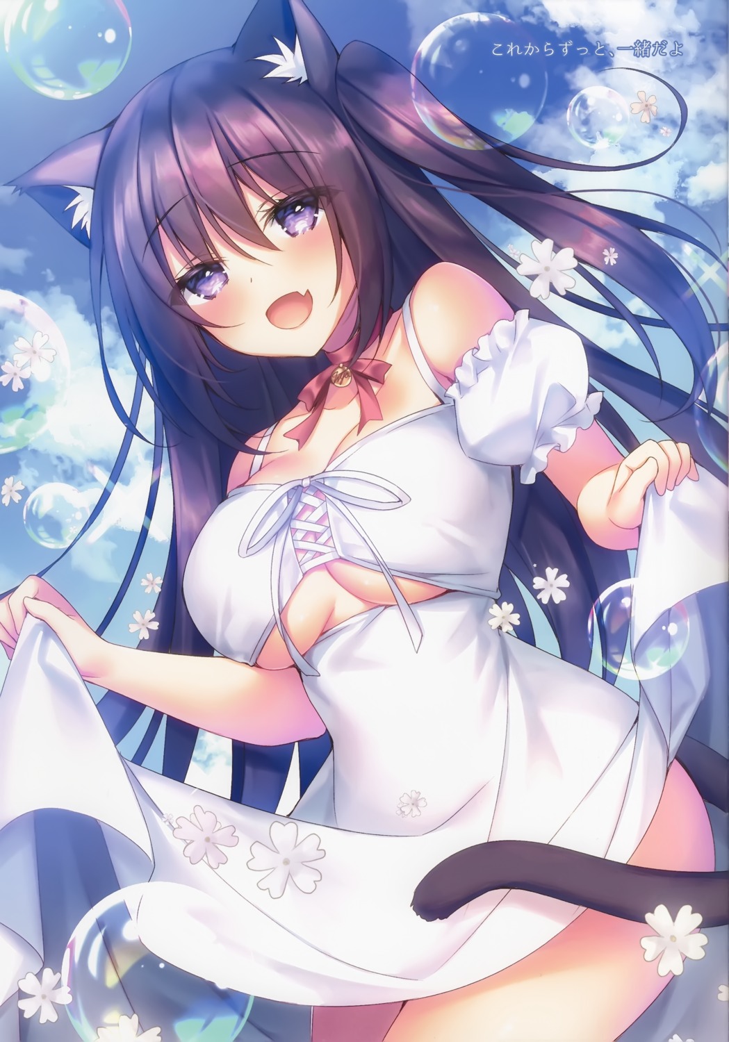 animal_ears dress nekomimi sorai_shinya tail