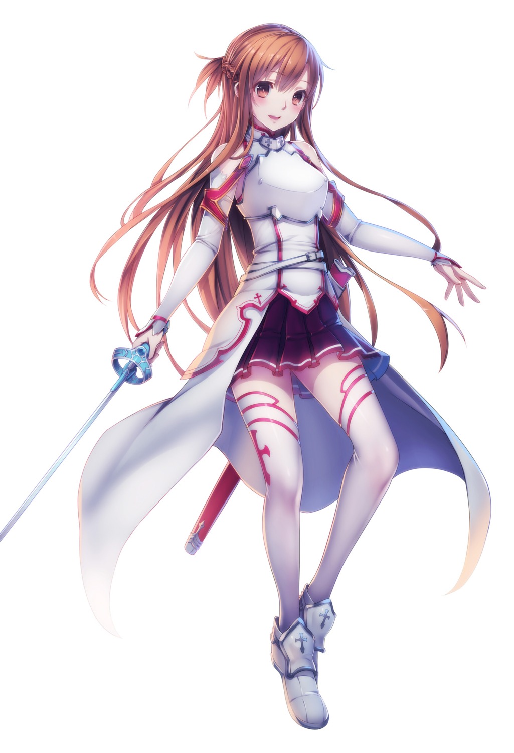 asuna_(sword_art_online) steelleets sword sword_art_online thighhighs