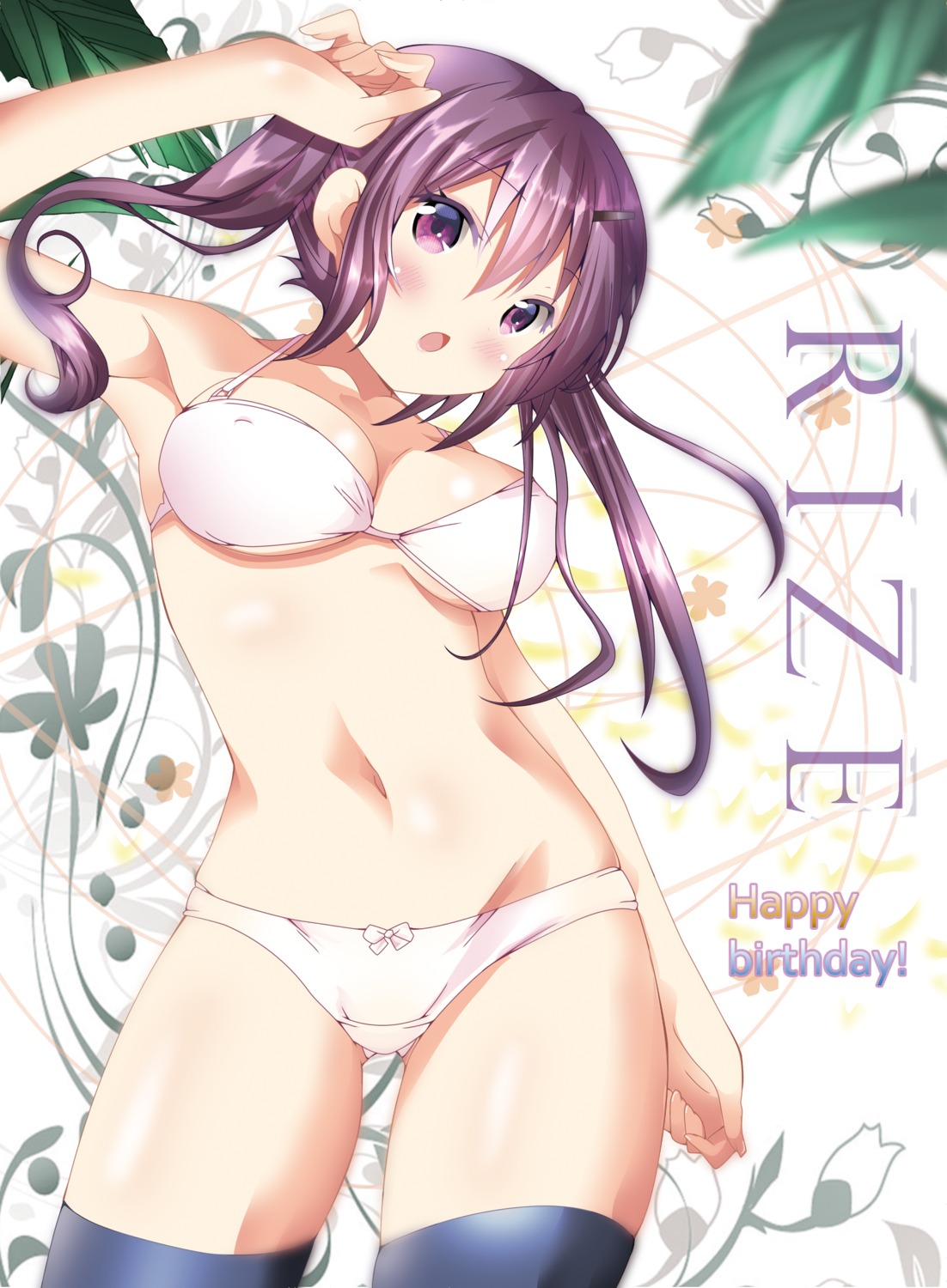 bikini erect_nipples gochuumon_wa_usagi_desu_ka? kohakugin swimsuits tedeza_rize thighhighs