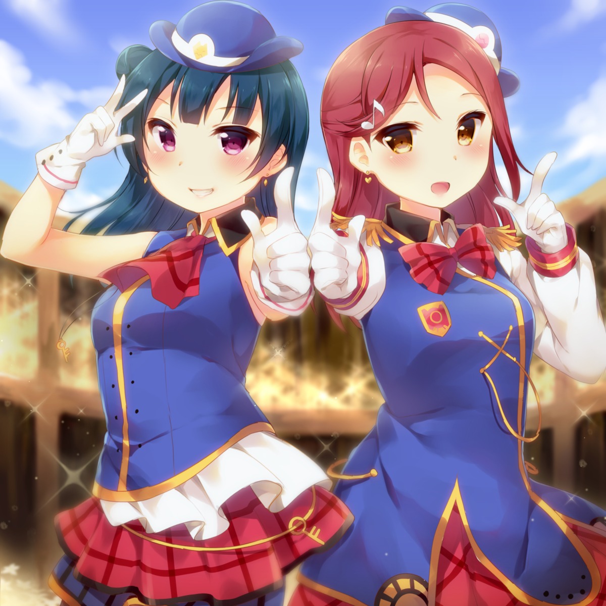 hazuki_(sutasuta) love_live!_sunshine!! sakurauchi_riko tsushima_yoshiko