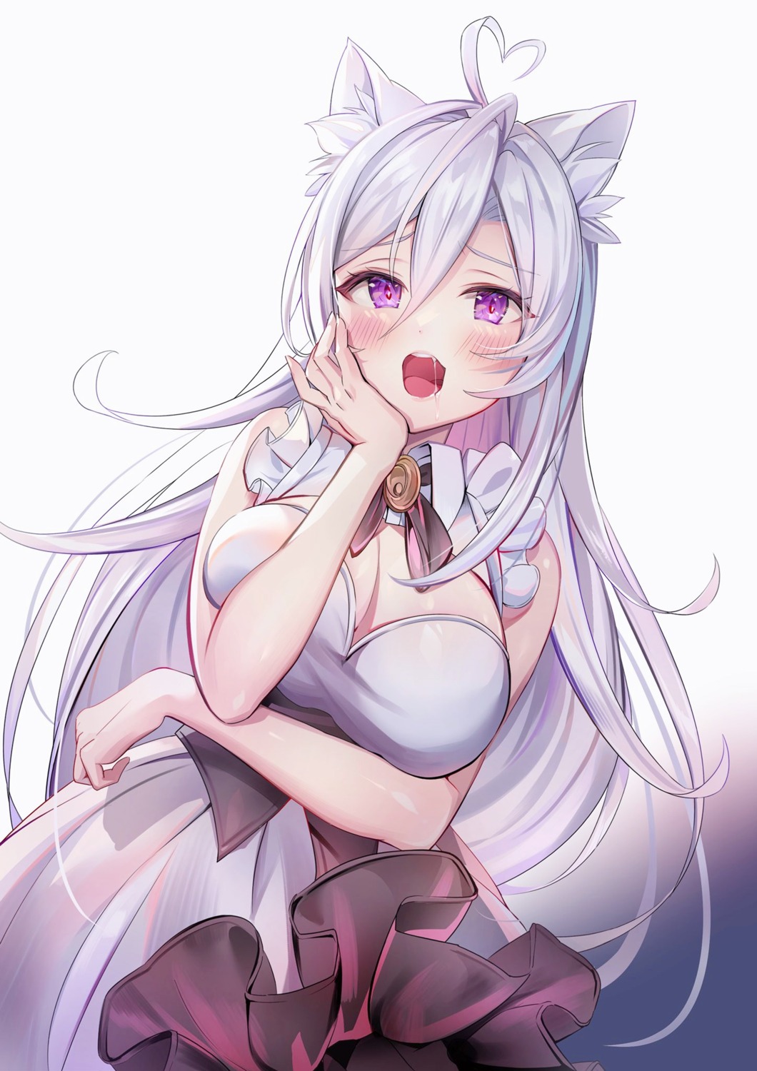 animal_ears cleavage luna_nyann nekomimi