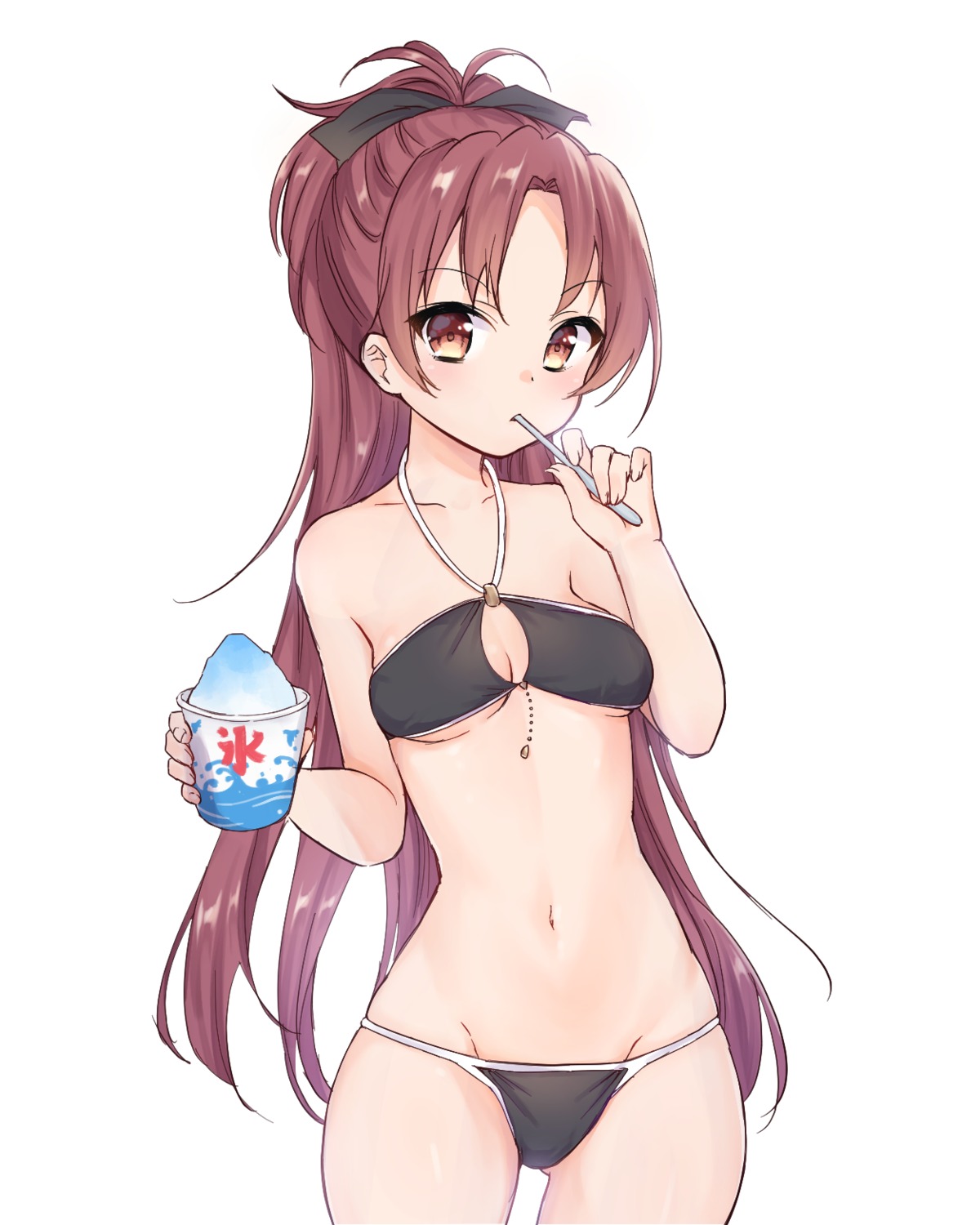 bikini cleavage kashiwa_mochico mahou_shoujo_madoka_magica sakura_kyouko swimsuits underboob