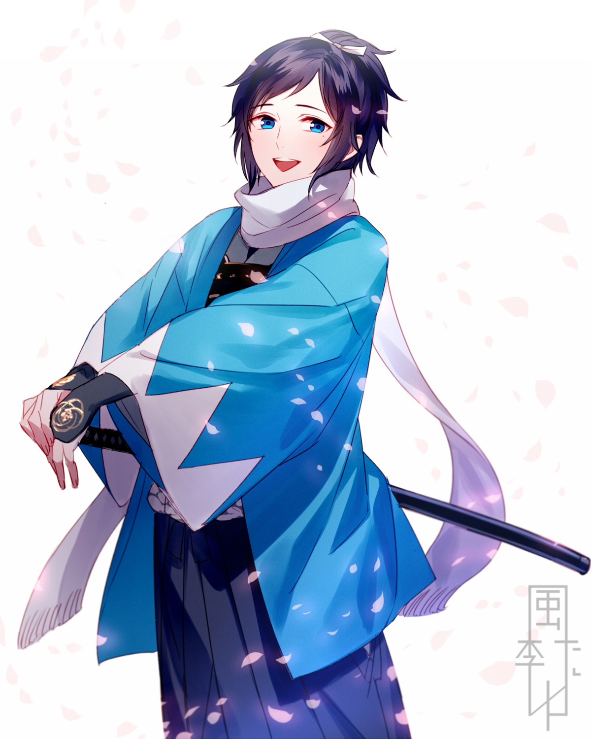 kazari_tayu kimono male sword touken_ranbu yamatonokami_yasusada