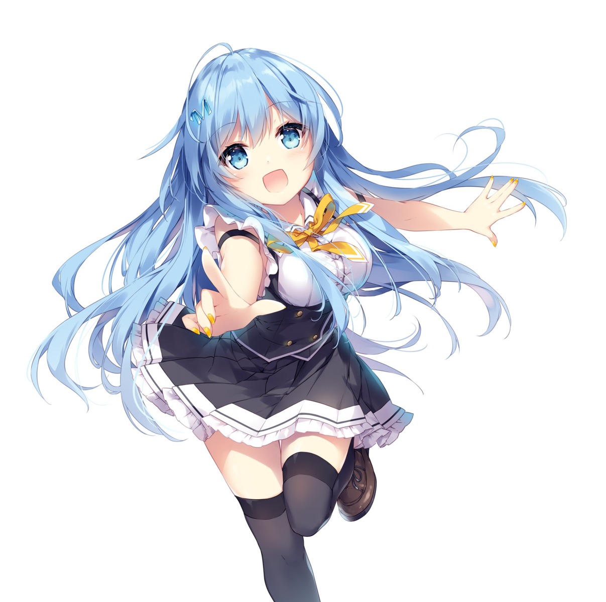 emori_miku emori_miku_project mochizuki_shiina seifuku thighhighs