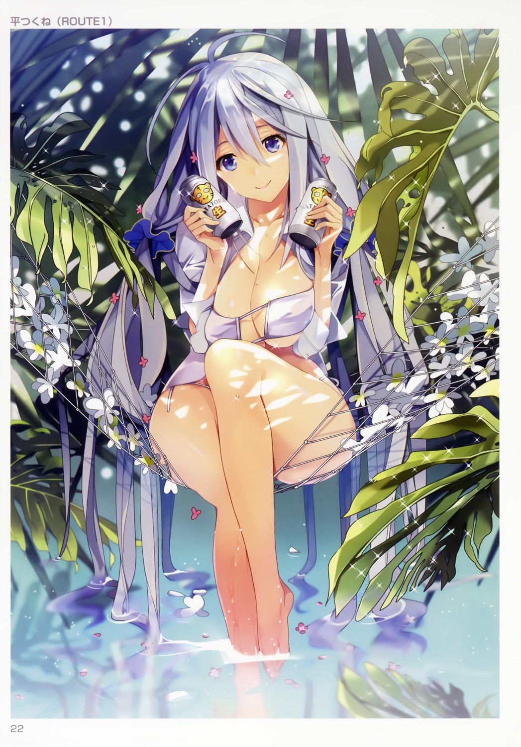 bikini cleavage open_shirt swimsuits taira_tsukune toranoana underboob wet