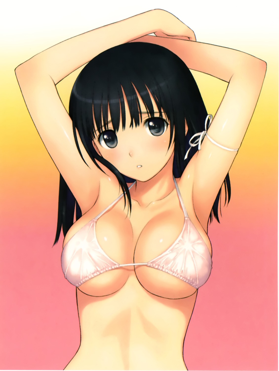 bikini cleavage fault!! saeki_ai swimsuits tony_taka