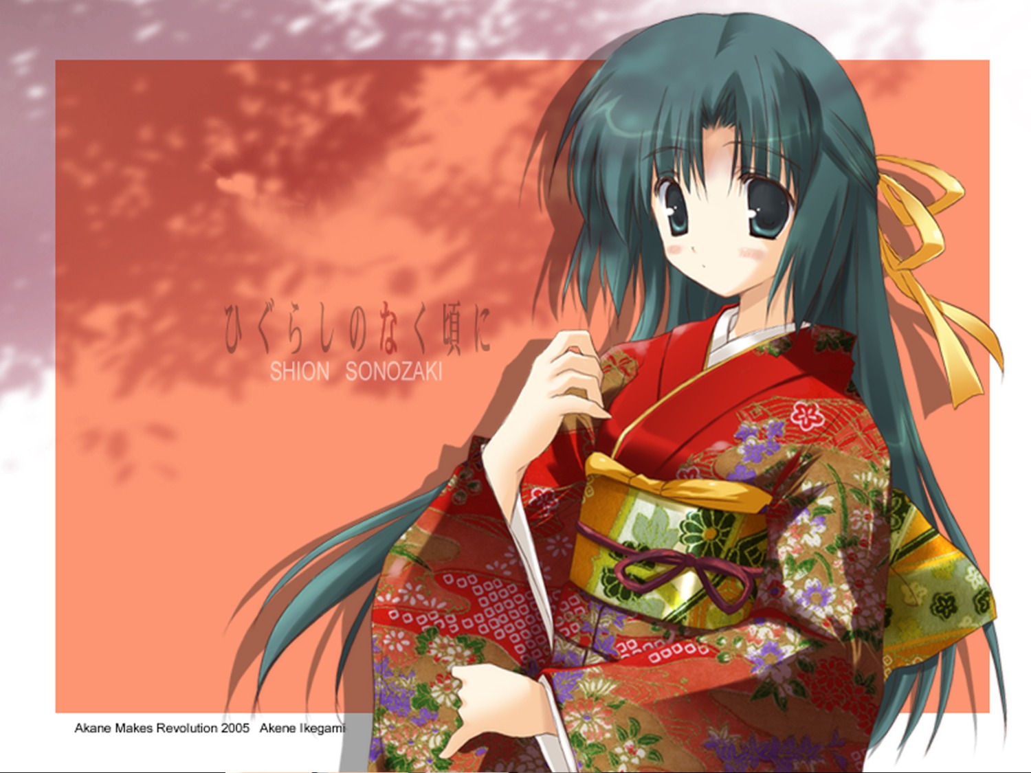 higurashi_no_naku_koro_ni ikegami_akane japanese_clothes kimono sonozaki_shion wallpaper