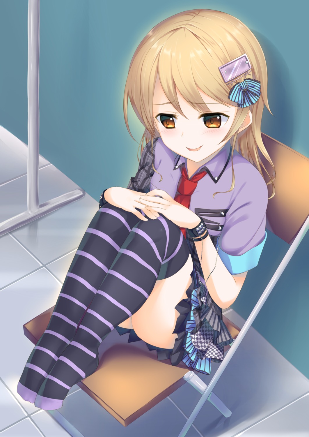 feet miyashita_maka thighhighs