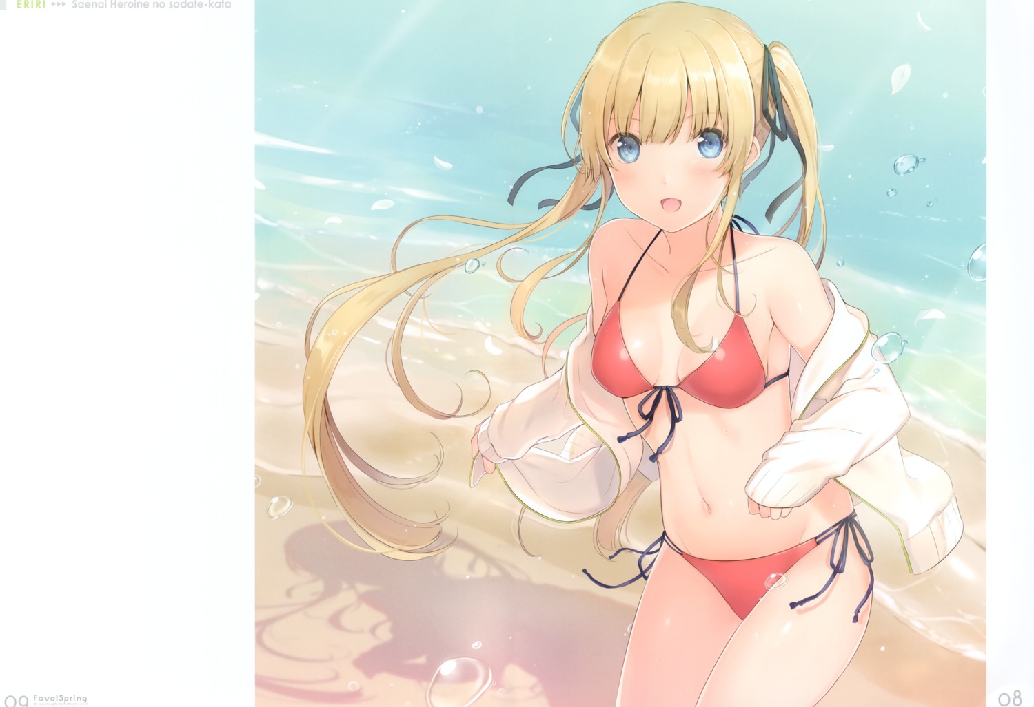 6u bikini cleavage eternal_land open_shirt saenai_heroine_no_sodatekata sawamura_spencer_eriri swimsuits