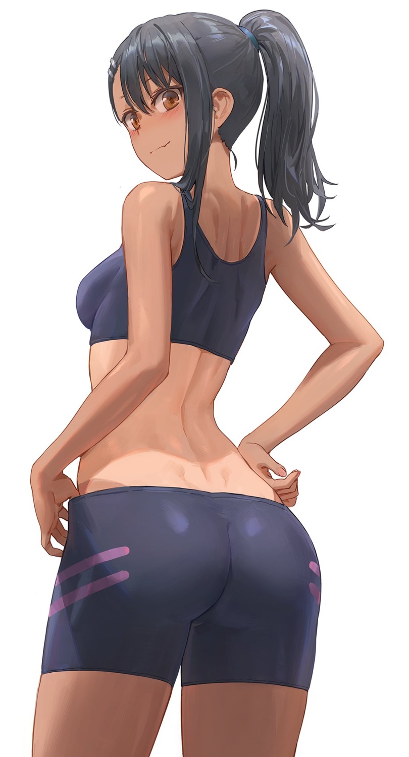 ass bike_shorts bra free_style_(yohan1754) ijiranaide_nagatoro-san nagatoro_hayase