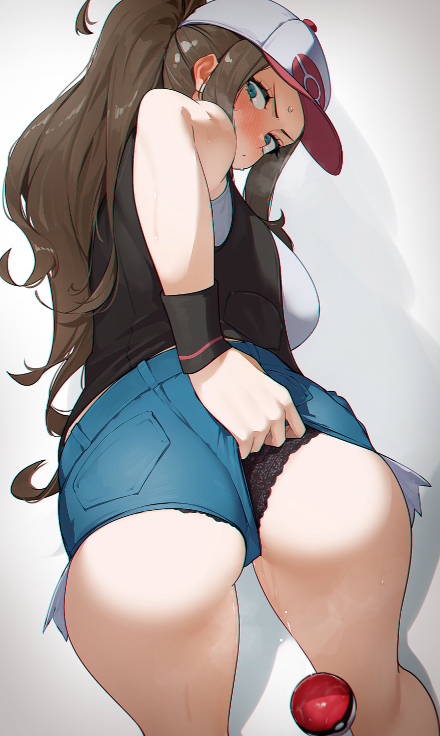 ass kashu_(hizake) pantsu pokemon pokemon_bw touko_(pokemon)