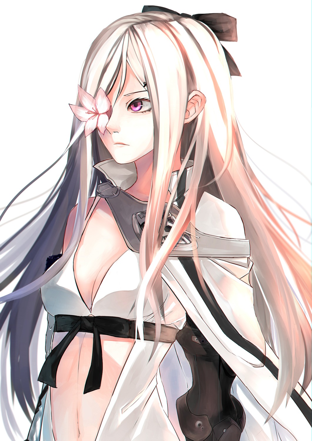 armor cleavage drakengard dress eyepatch jun_project no_bra zero_(drakengard)