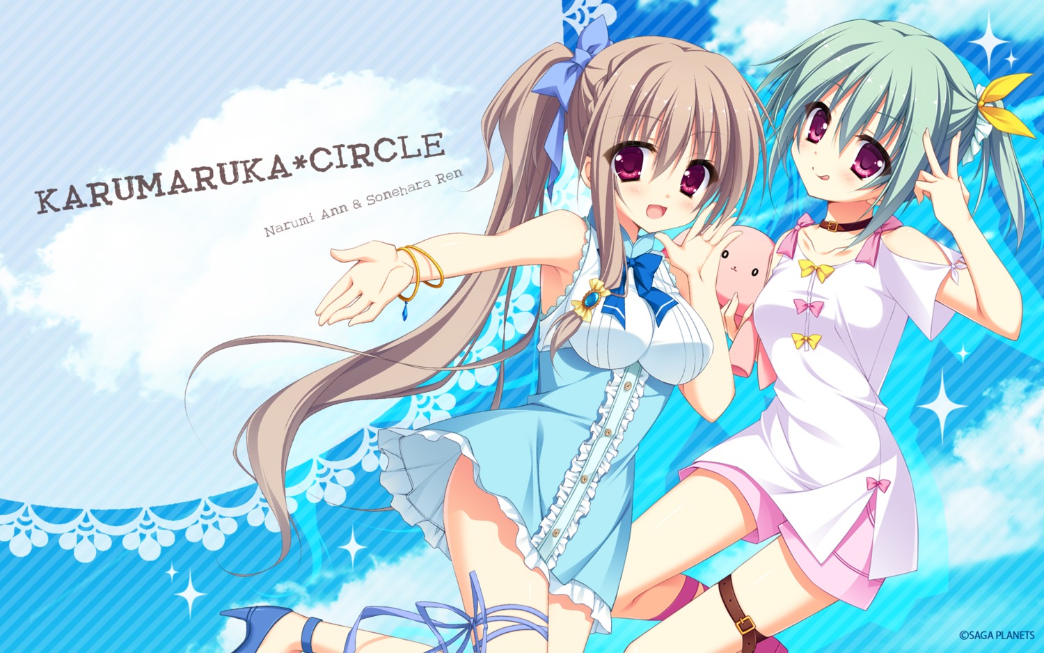 karumaruka_circle matsumiya_kiseri narumi_an saga_planets sonehara_ren trap wallpaper