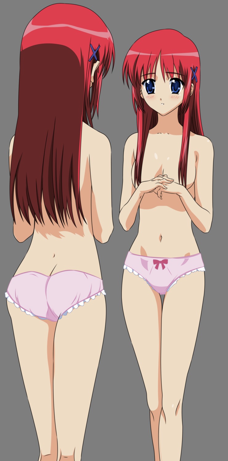 ass da_capo da_capo_(series) pantsu shirakawa_kotori topless transparent_png vector_trace