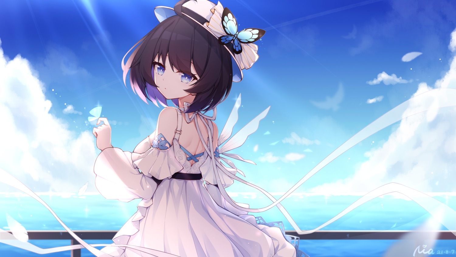 benghuai_xueyuan dress honkai_impact poinia seele_vollerei skirt_lift