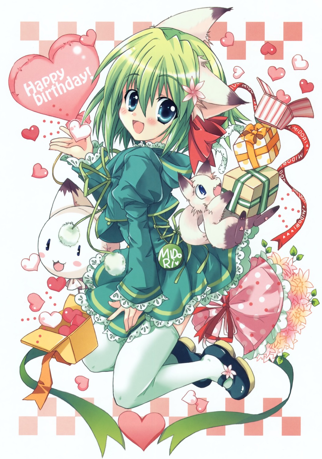 animal_ears dress greenwood izumi_rei lolita_fashion midori nekomimi thighhighs