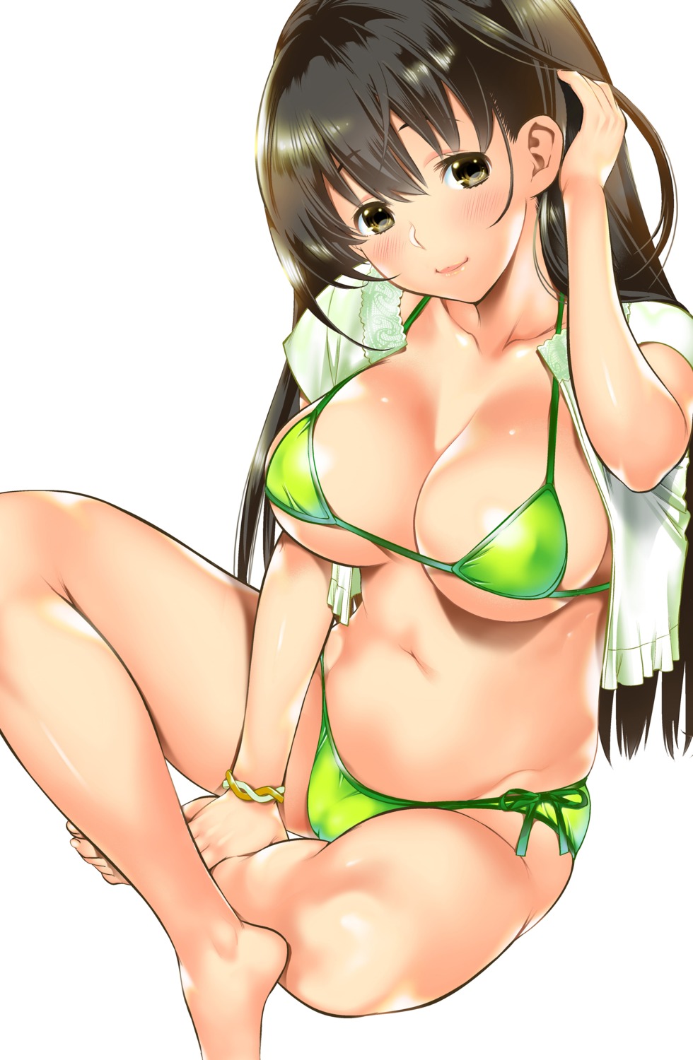 bikini cameltoe open_shirt shigaoka_touki swimsuits