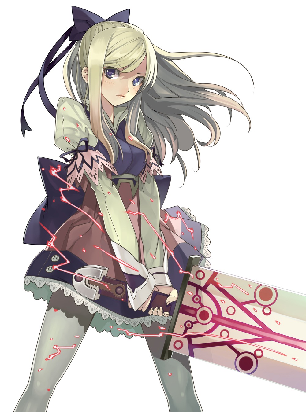 dress gaou_(matsulatte) pantyhose sword