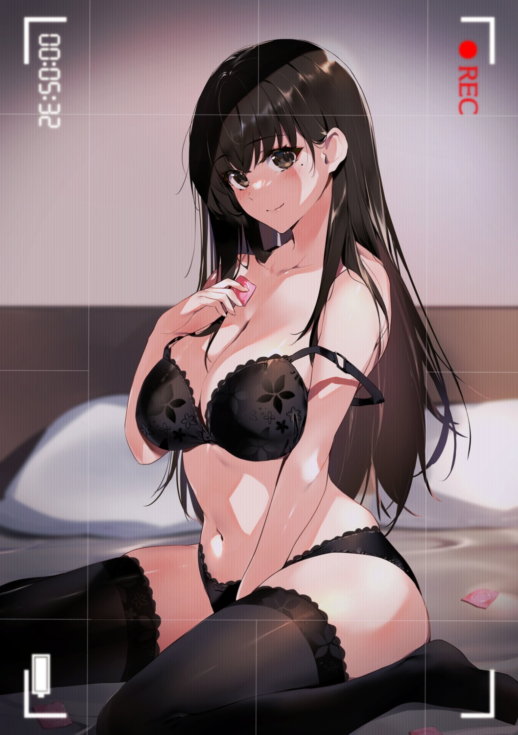 bra kasumi_komo lingerie pantsu thighhighs