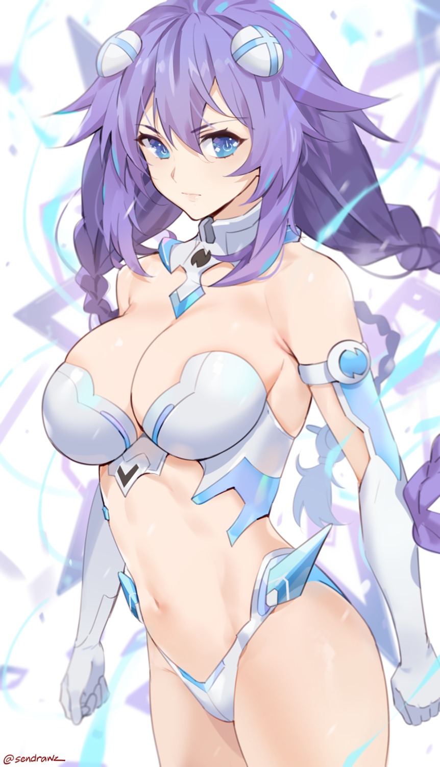 bikini_armor choujigen_game_neptune cleavage purple_heart sendrawz