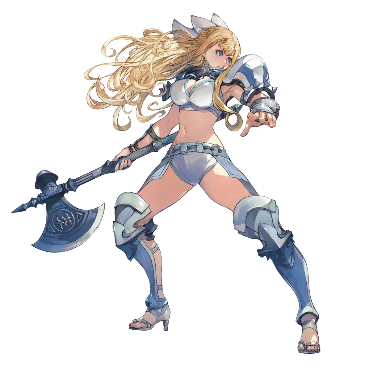armor bikini_armor charlotte_(fire_emblem) cleavage fire_emblem fire_emblem_if heels nintendo weapon yoshihisa