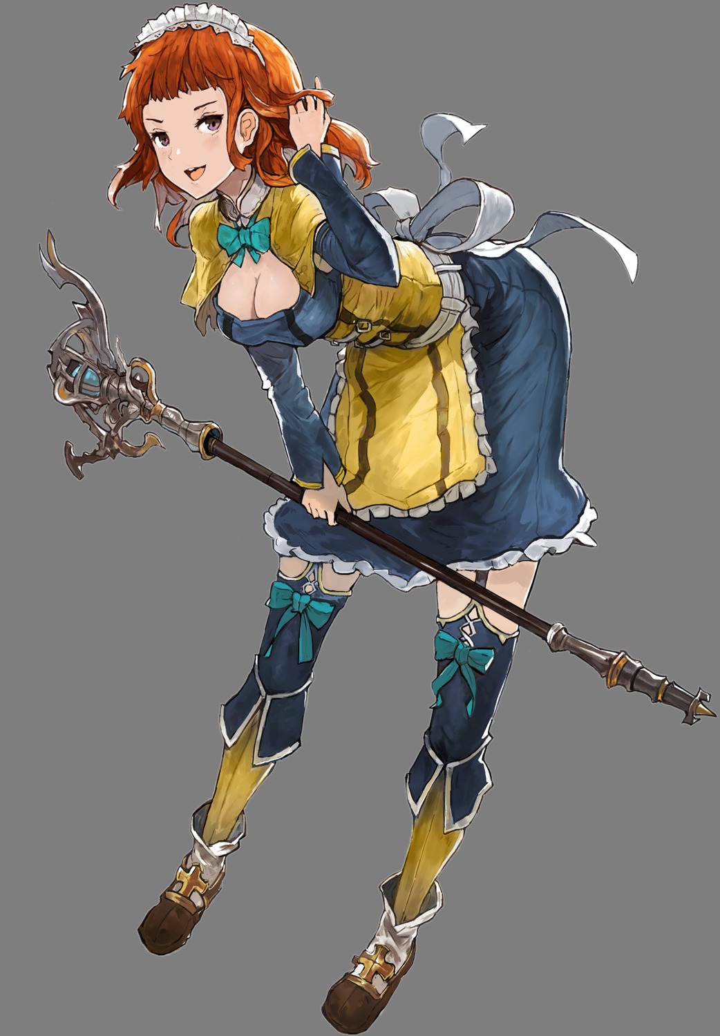 cleavage maid stockings tagme thighhighs transparent_png valiant_force weapon