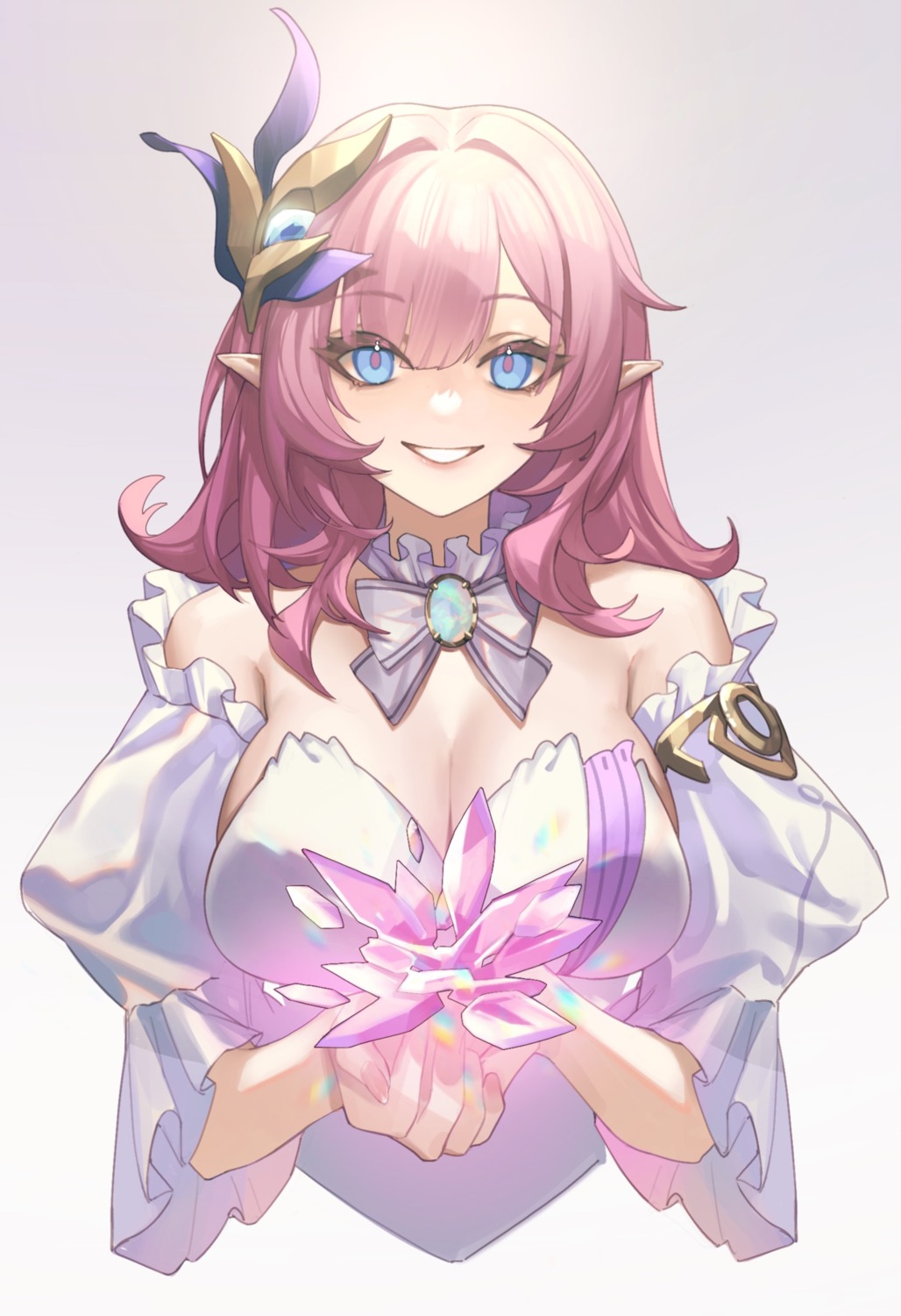 benghuai_xueyuan cleavage elysia_(honkai_impact) honkai_impact pointy_ears tagme