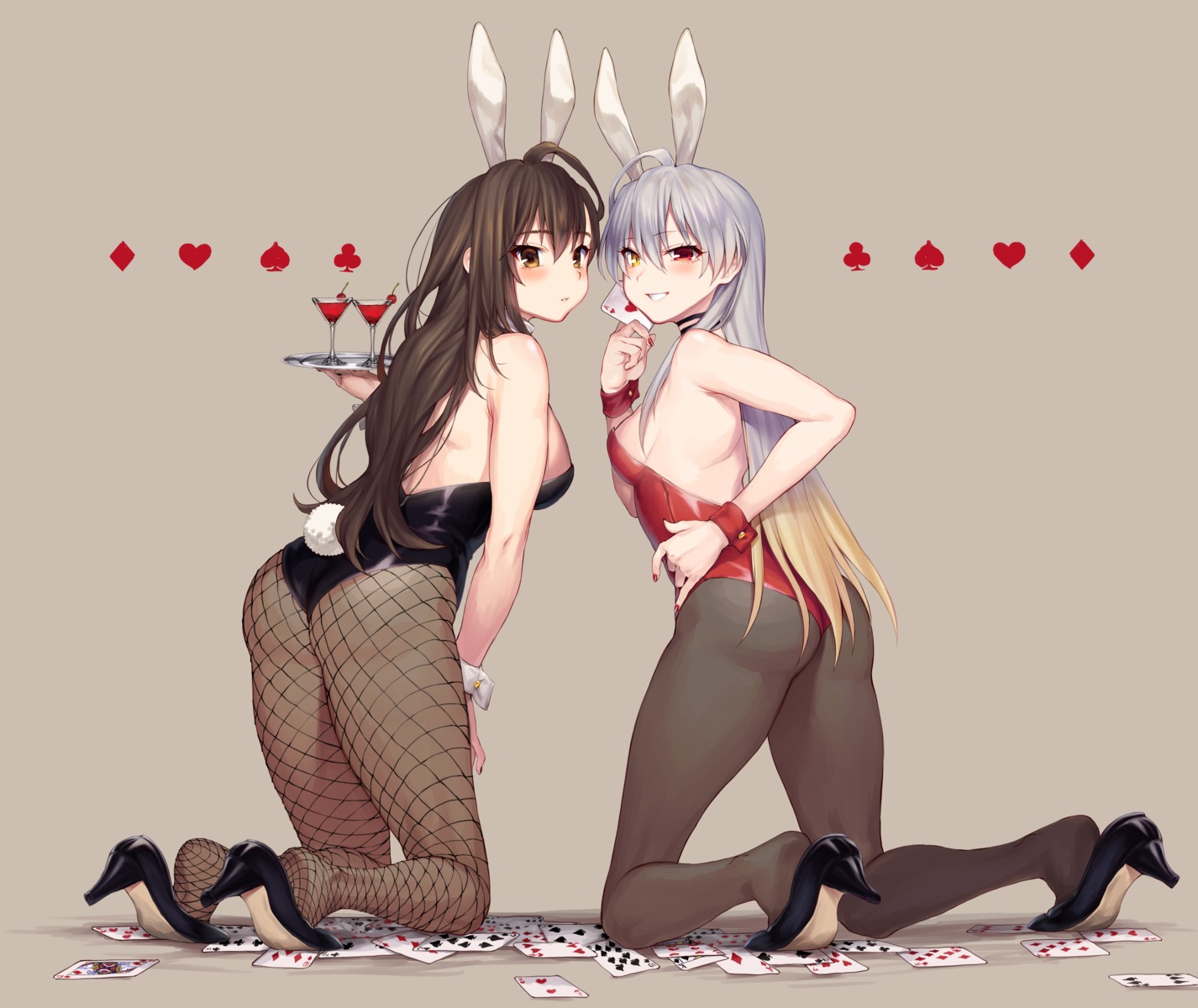 animal_ears ass bunny_ears bunny_girl fishnets heels oyk pantyhose tail