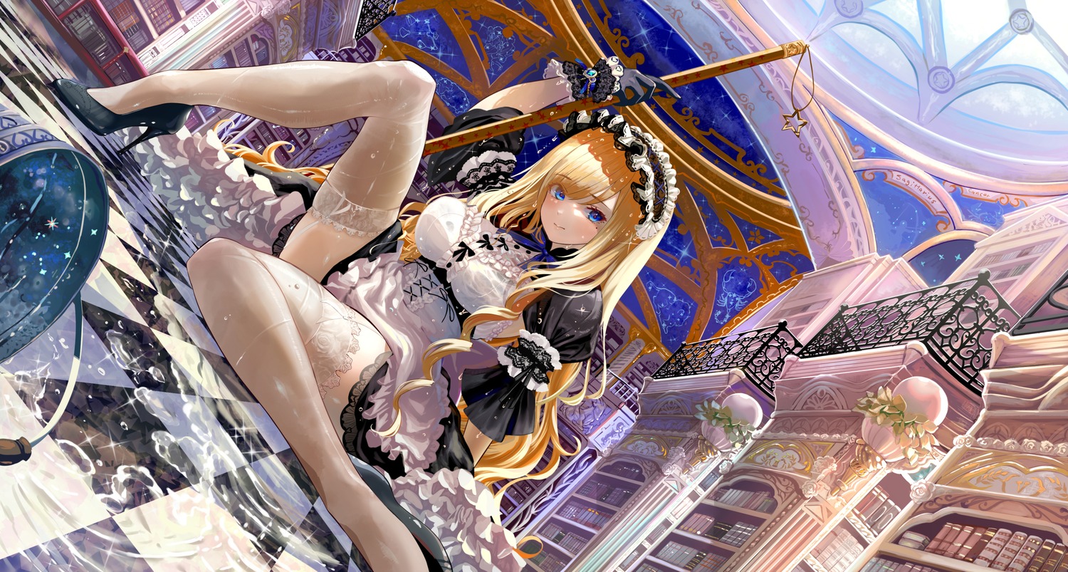 ito_lab maid stockings thighhighs wet_clothes