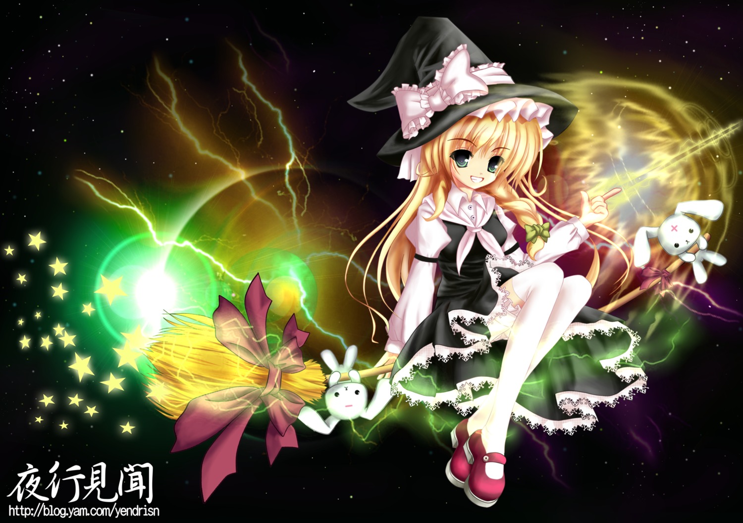 kirisame_marisa thighhighs touhou yendrisn