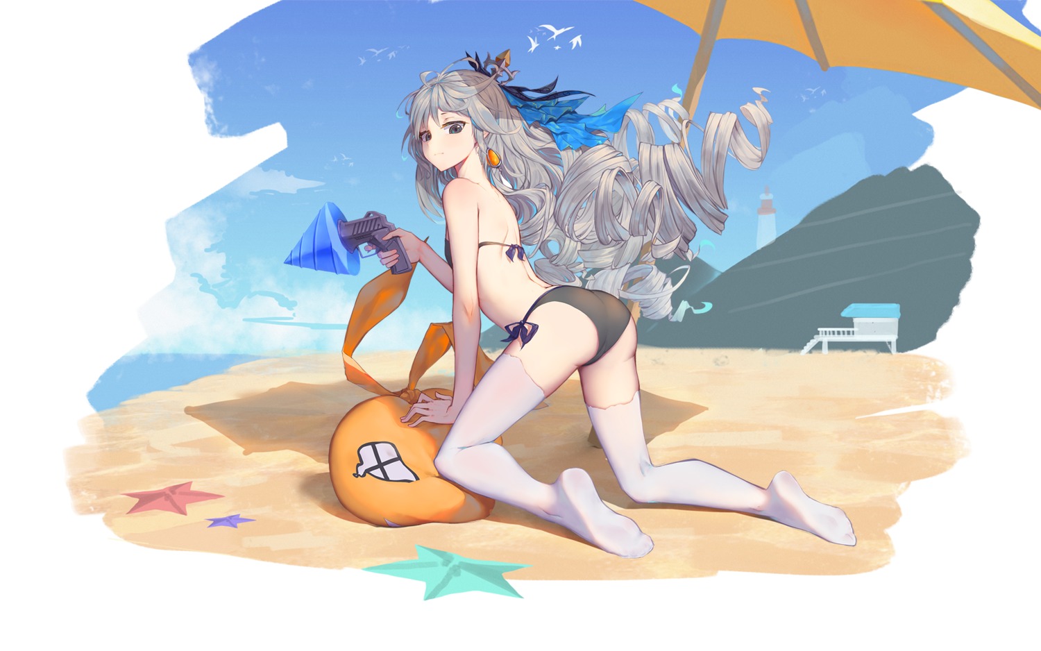 asa_ni_haru ass benghuai_xueyuan bikini bronya_zaychik swimsuits thighhighs