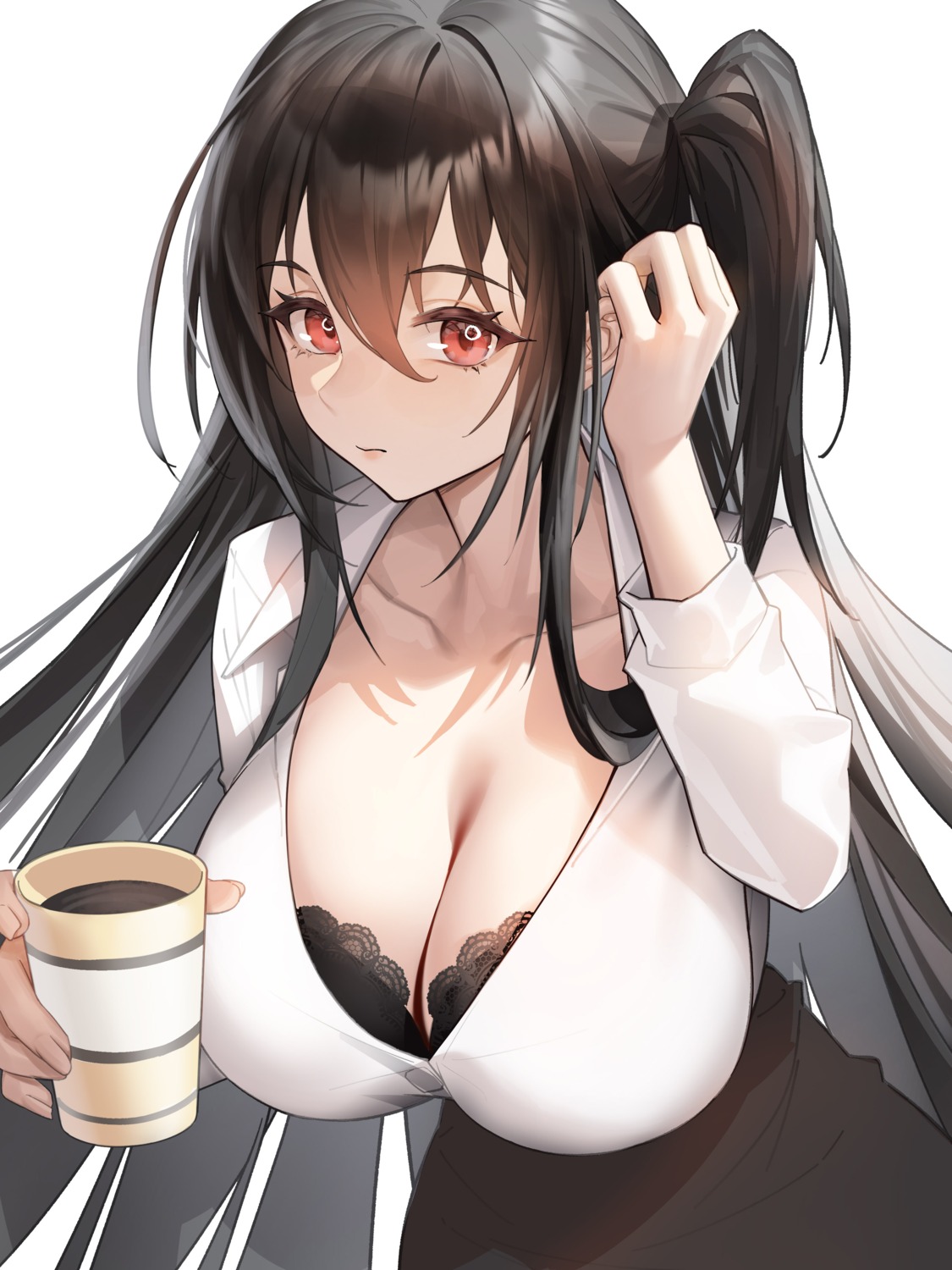 azur_lane bra jiangshuai_mengenze open_shirt taihou_(azur_lane)