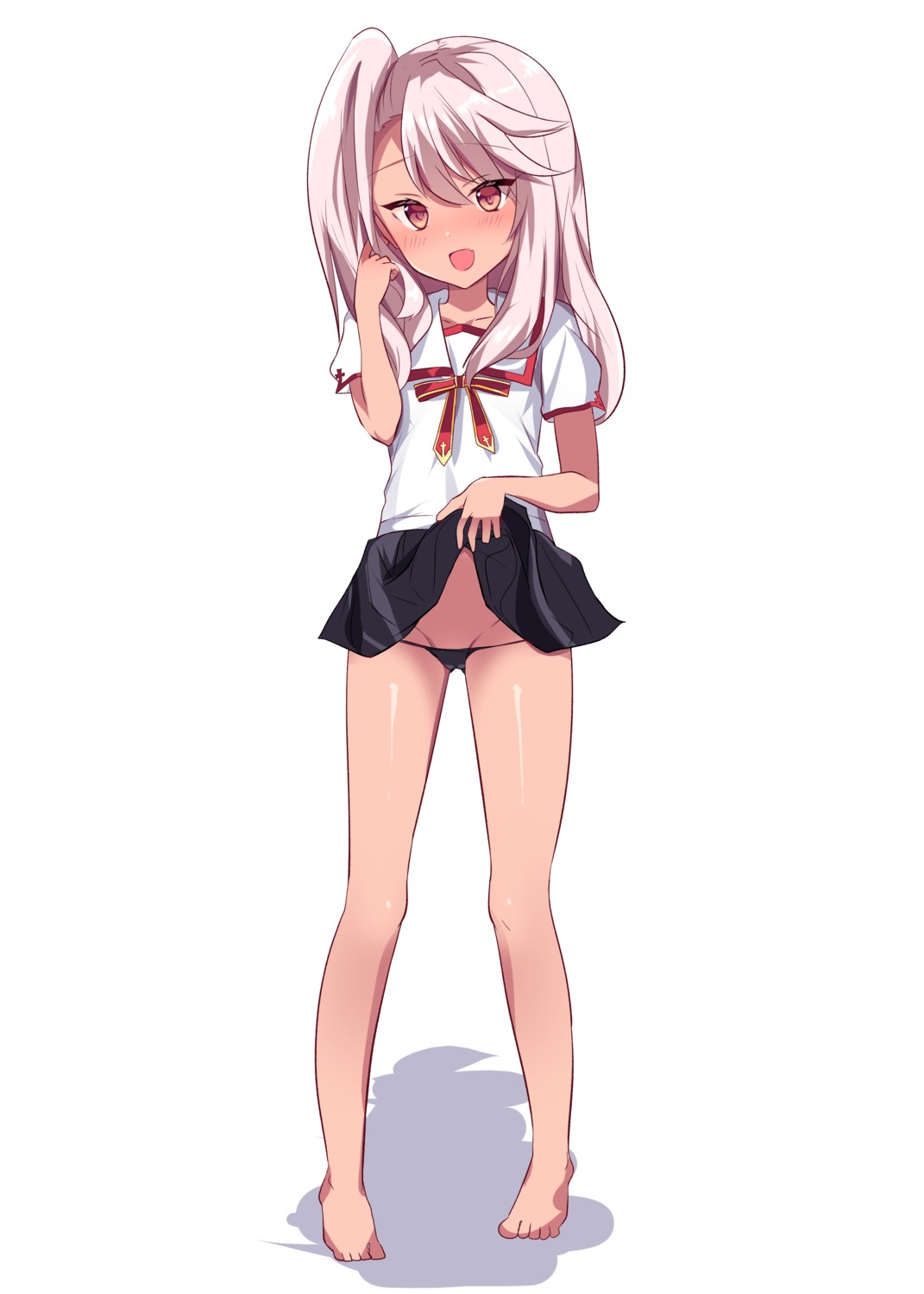 chloe_von_einzbern fate/kaleid_liner_prisma_illya fate/stay_night loli natsu_(sinker8c) pantsu seifuku skirt_lift