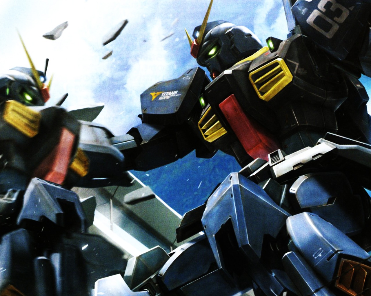 gundam gundam_mark-ii_titans gundam_mark_ii mecha wallpaper zeta_gundam