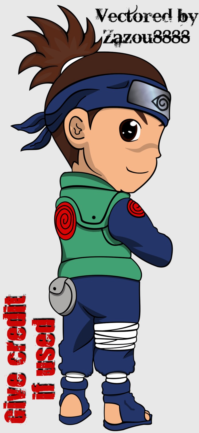 chibi male naruto umino_iruka vector_trace watermark