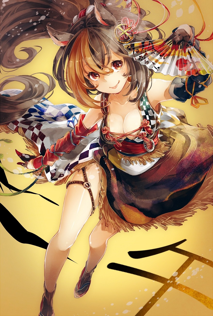 animal_ears cleavage dress yokiri