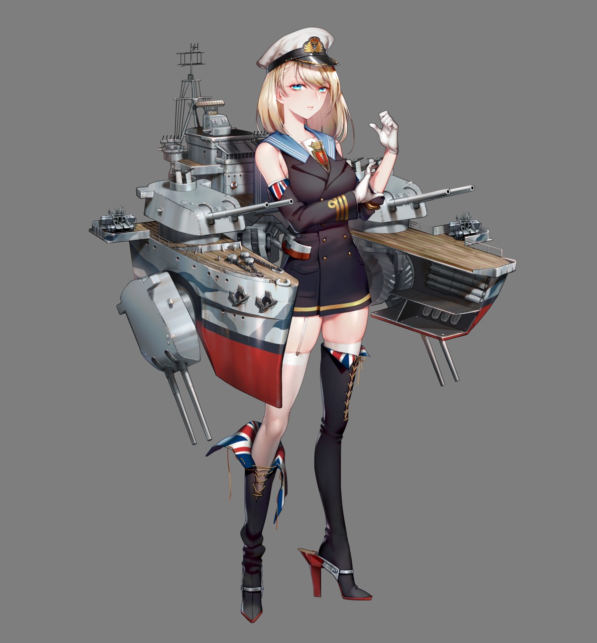 battleship_girl heels quuni stockings thighhighs transparent_png uniform