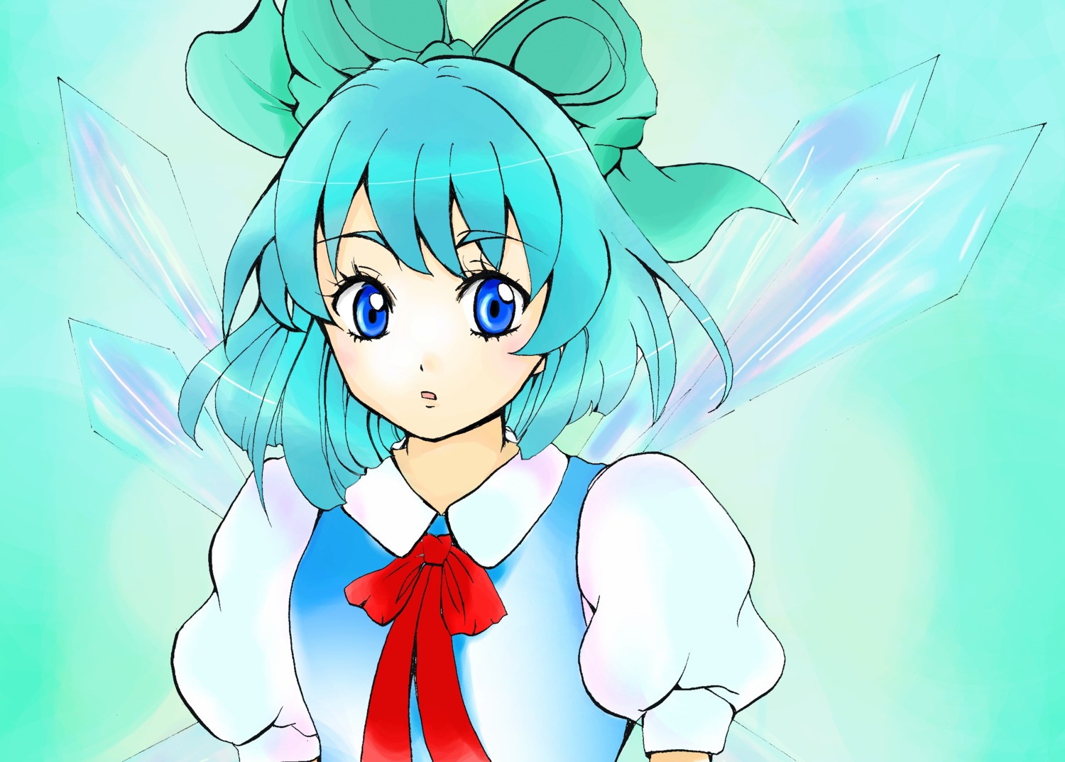 cirno touhou wings yuieverblue